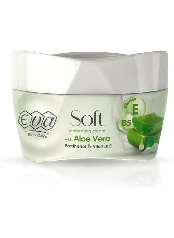 كريم إيفا للعناية بالبشرة، كريم مرطب ناعم مع الصبار والبانثينول وفيتامين هـ، 20 غرام